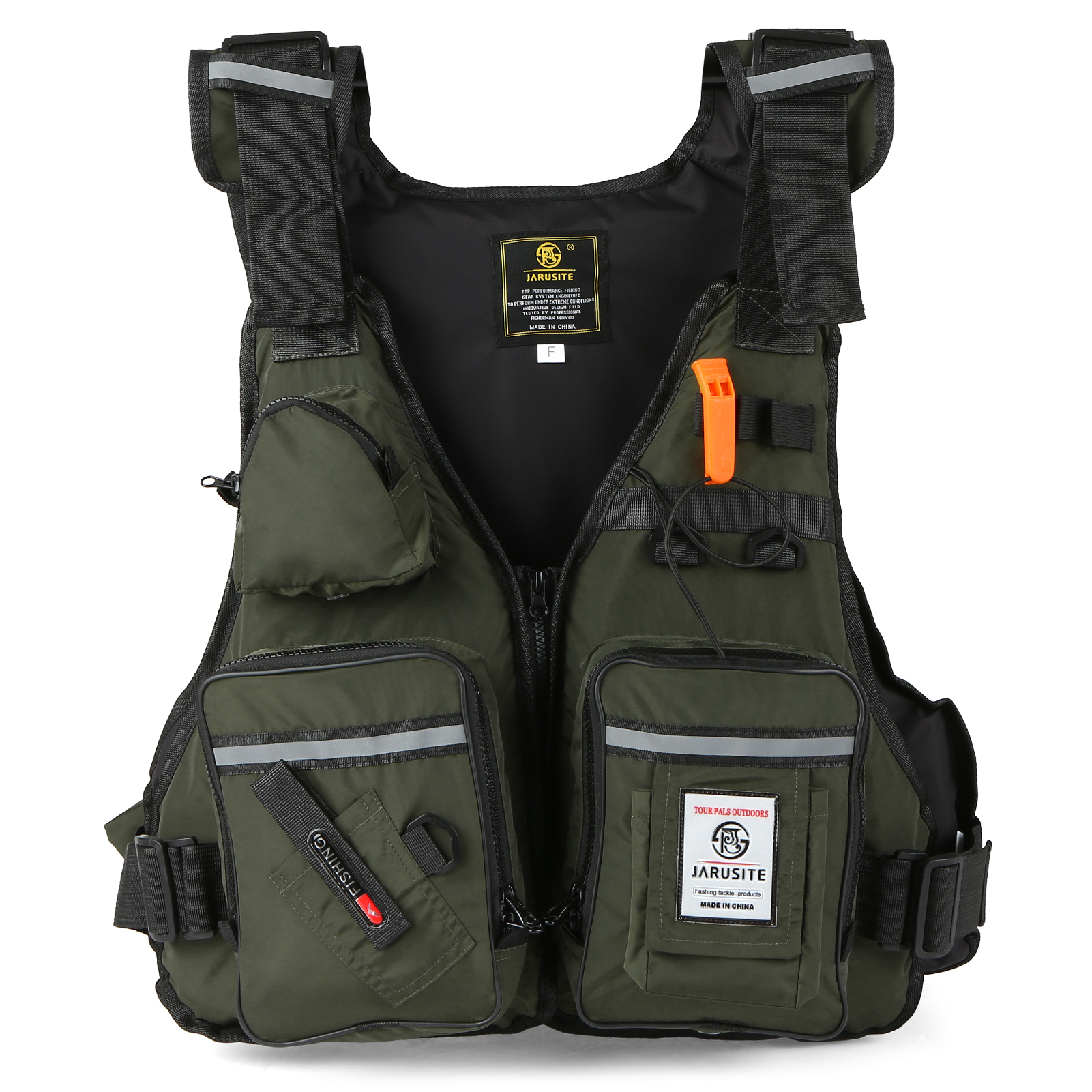 Fishing Kayak Sit On Top - Multi-Pockets Fly Fishing Jacket Buoyancy Vest