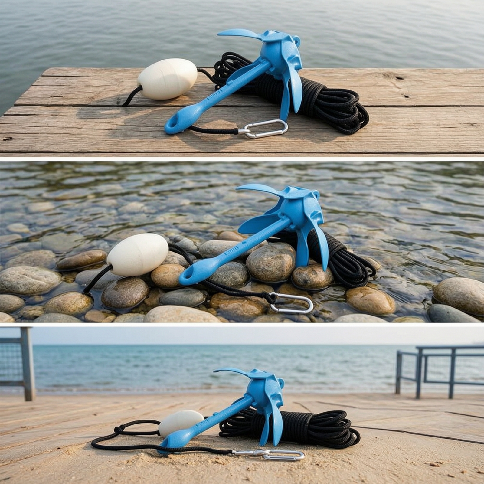 Folding Anchor Kit with Buoy a - Fishing Kayak Anchor recensione e prezzo