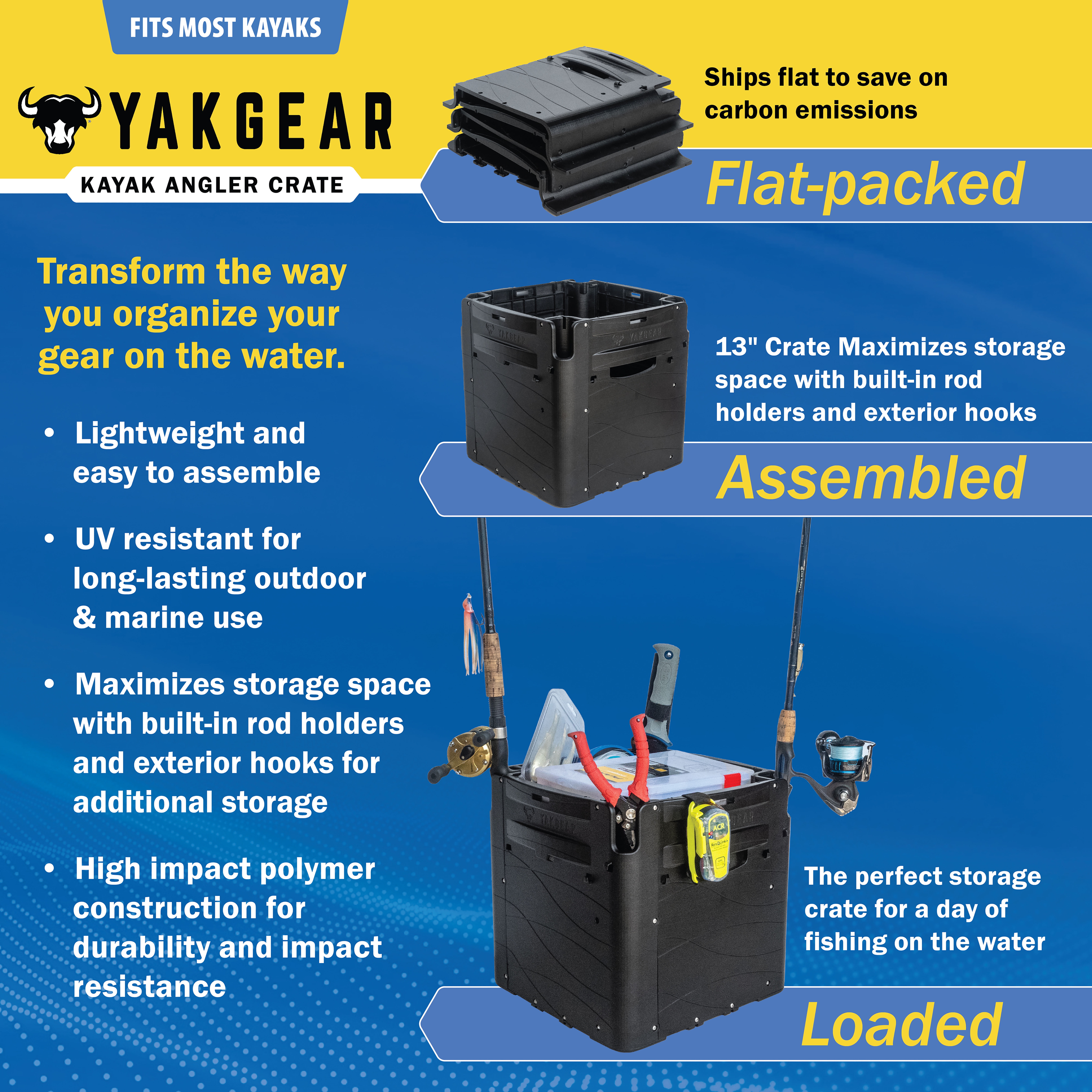 13-Inch Kayak Angler Crate – T - Fishing Kayak Crate recensione e prezzo
